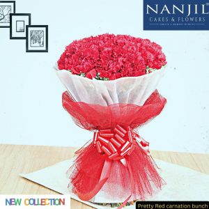 red carnation bunch-nanjil cakes