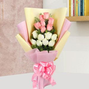 pink and white bouquets-nanjil cakes