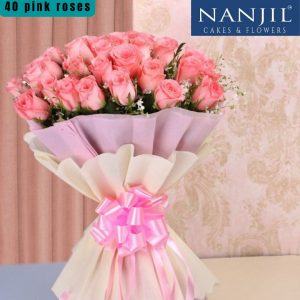 divine pink roses-nanjil cakes